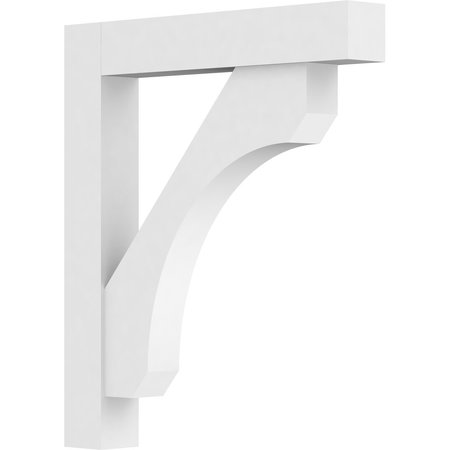 Standard Legacy Architectural Grade PVC Bracket With Block Ends, 3W X 24D X 24H